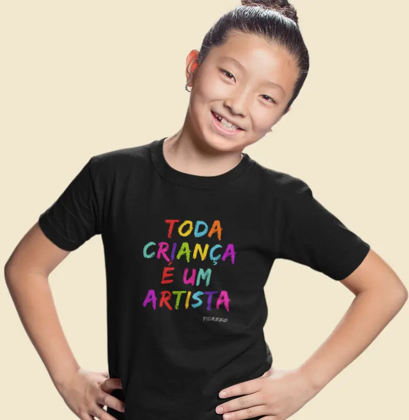 Camiseta - Toda criança é um artista | Lançamento