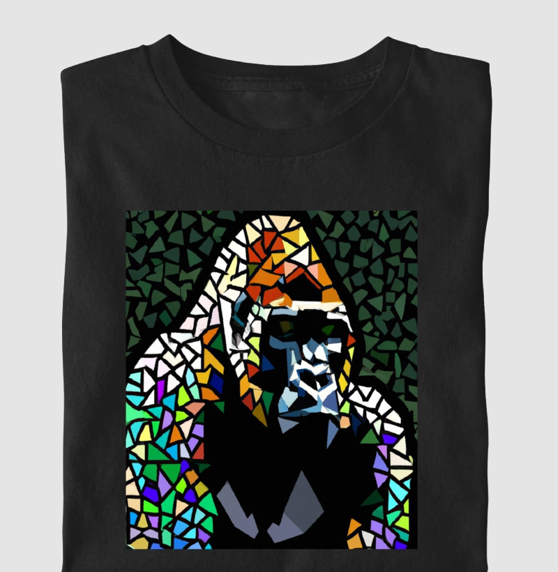Camiseta Gorila estilo vitral