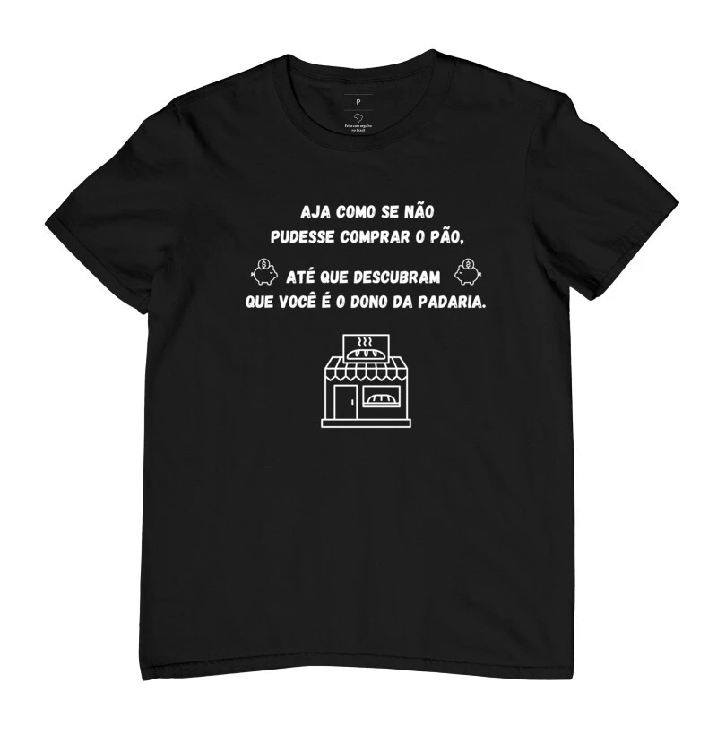Camiseta aja com humildade 