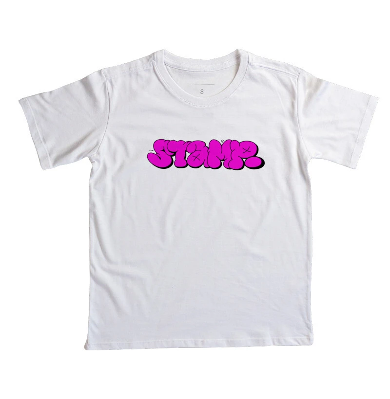 CAMISETA KIDS STAMP. PINK GRAFFITI 2