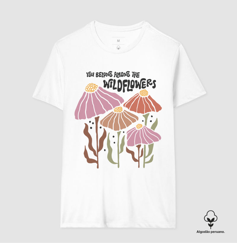 Camiseta Algodão Peruano Wildflowers 