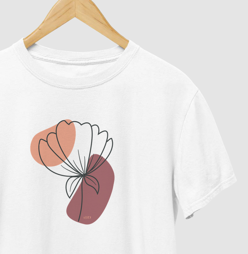 Flor estilizada fundo rosa