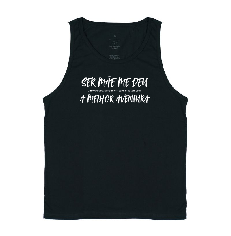 Camiseta Café SER MÃE ME DEU um vício desgramado em café, mas também A MELHOR AVENTURA Camiseta Presente Dia dos Pais