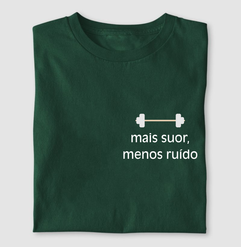 Camiseta mais suor menos ruído
