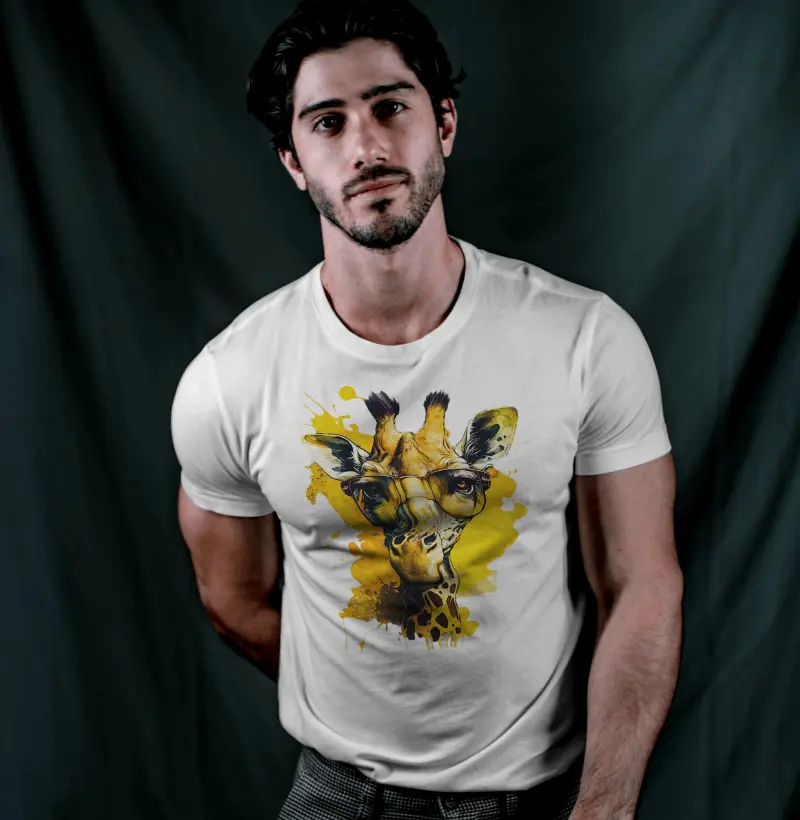 Camiseta Básica Vintage Girafa