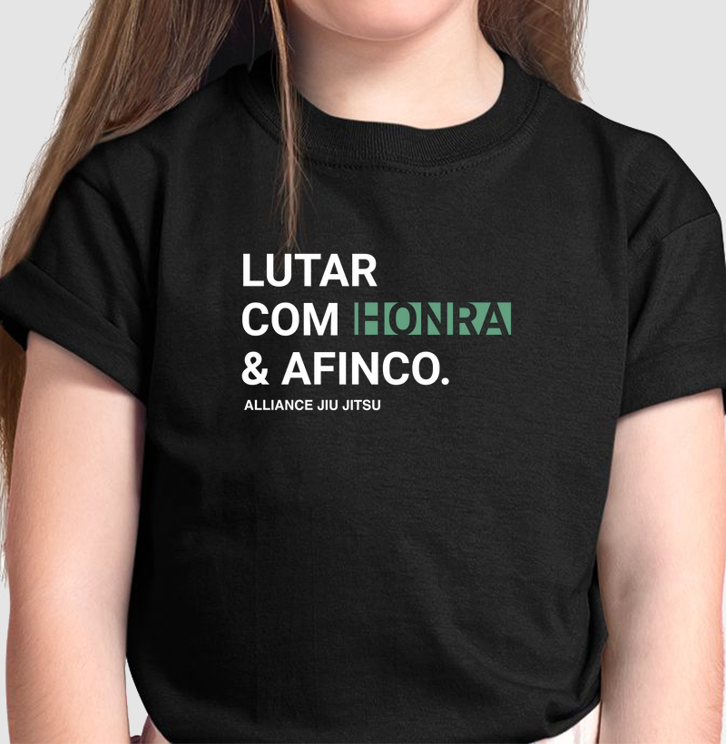 Camiseta Infantil Cultura Alliance - Coragem I Preto