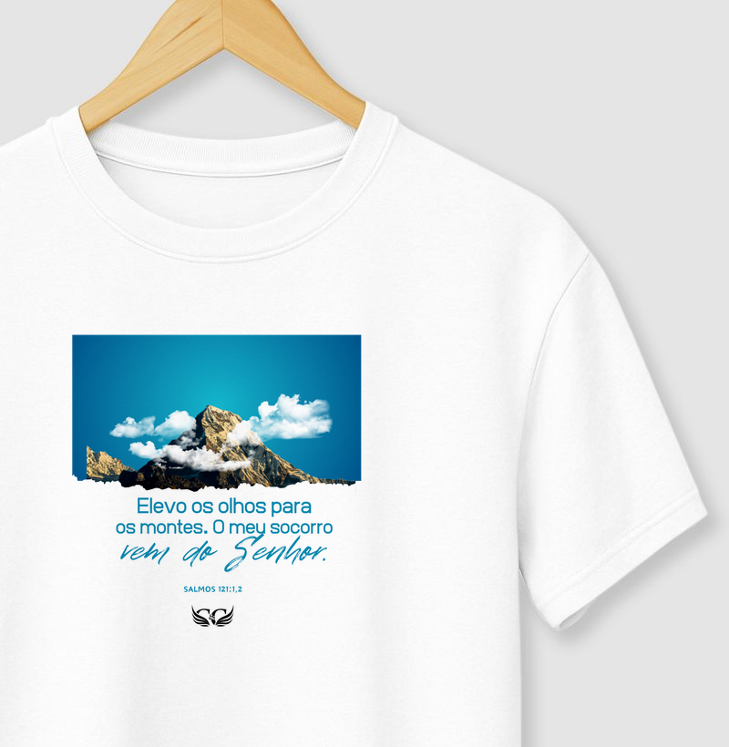 Camiseta Elevo os meus olhos para os montes.