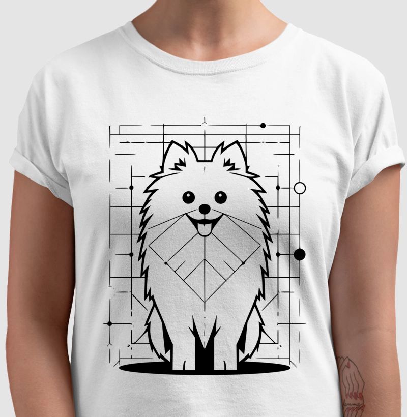 Camiseta Spitz Alemão arte poster 9.0!