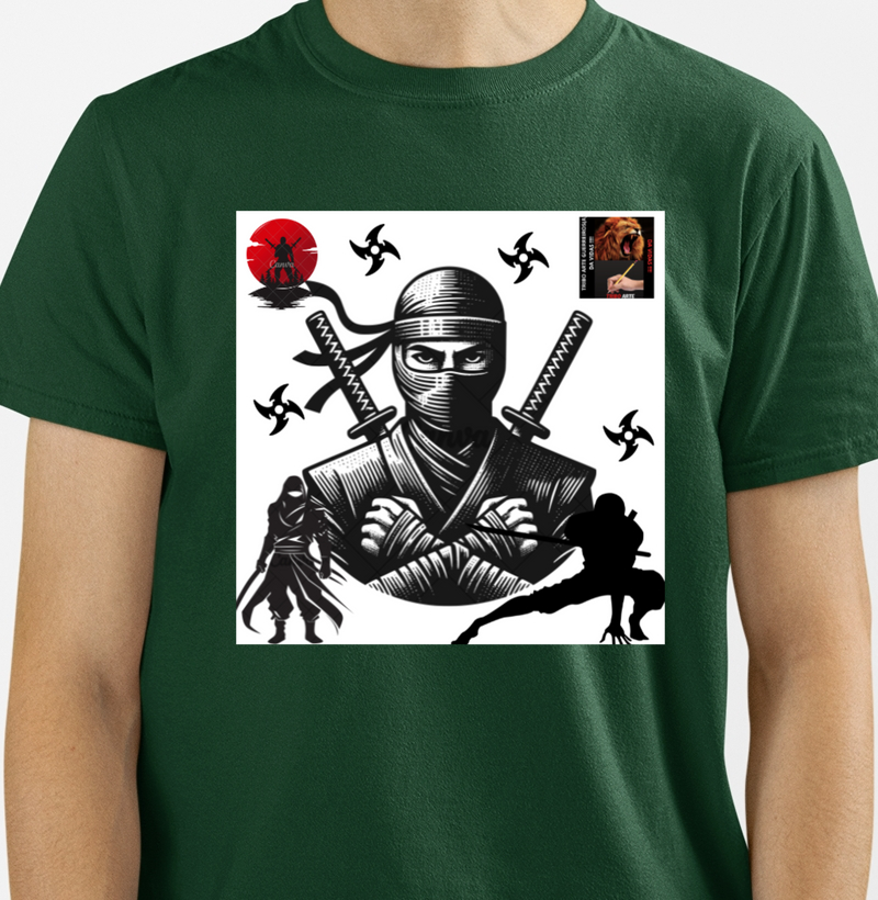 CAMISETA ESTILO NINJA GUERREIRO TRIBO 