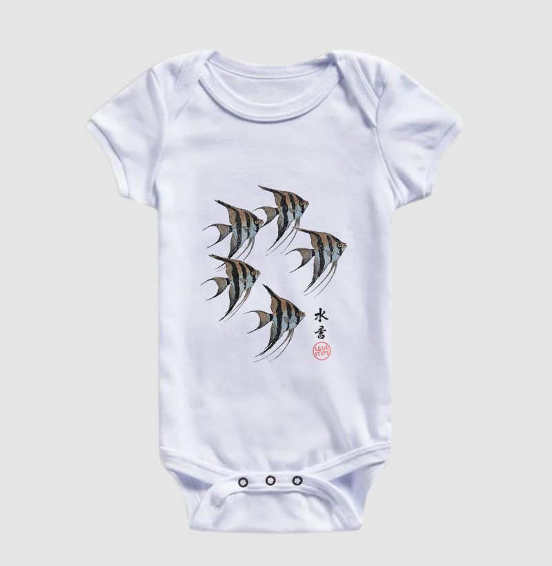 Camiseta Acará Bandeira Altum - Estilo Xilogravura Japonesa