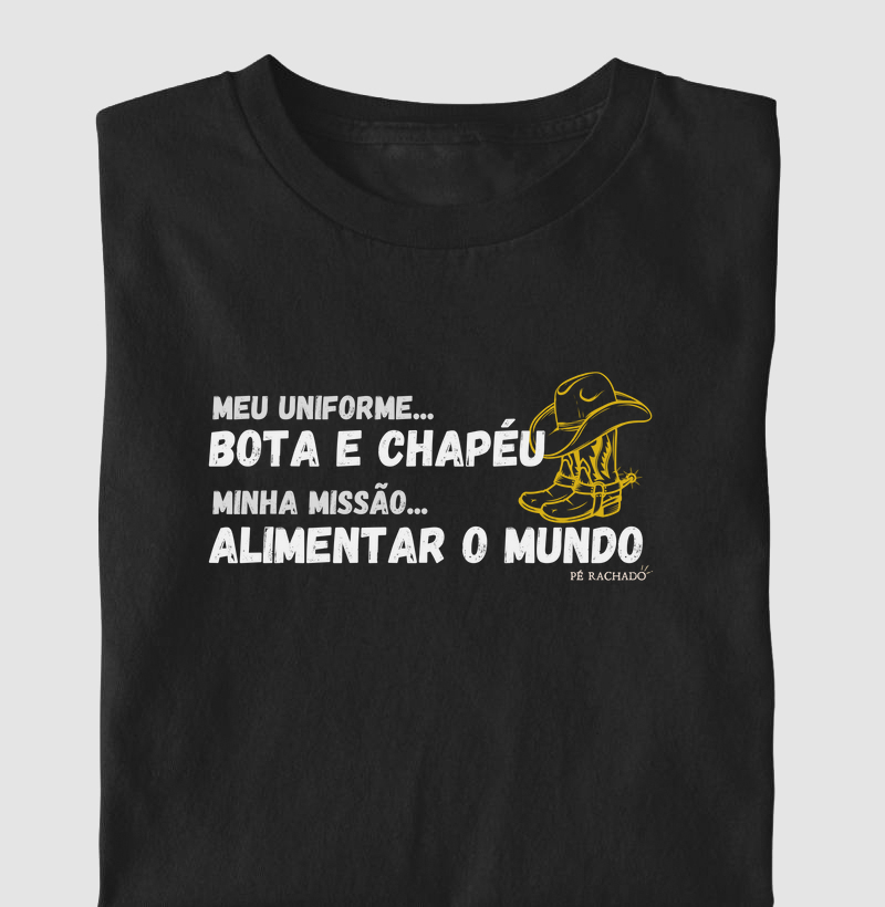 Meu uniforme é bota e chapéu
