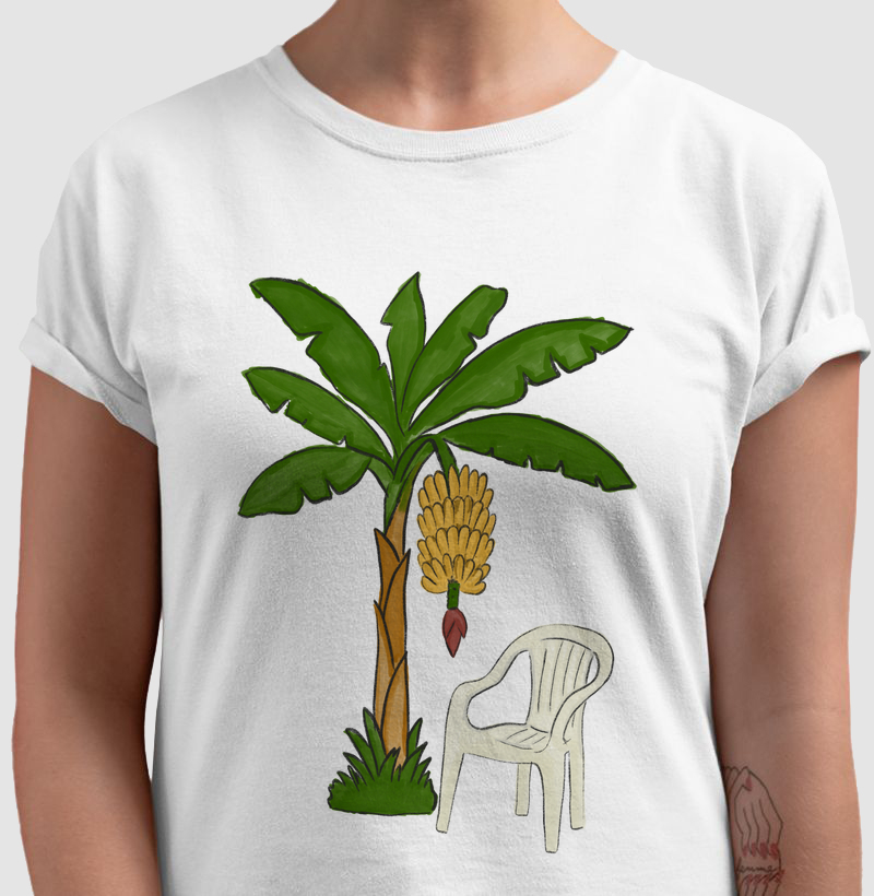 Cadeira e Bananeira Aquarela