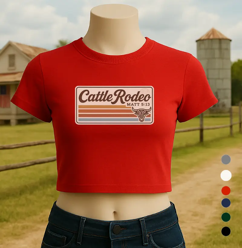 Cropped Cattle Rodeo vint