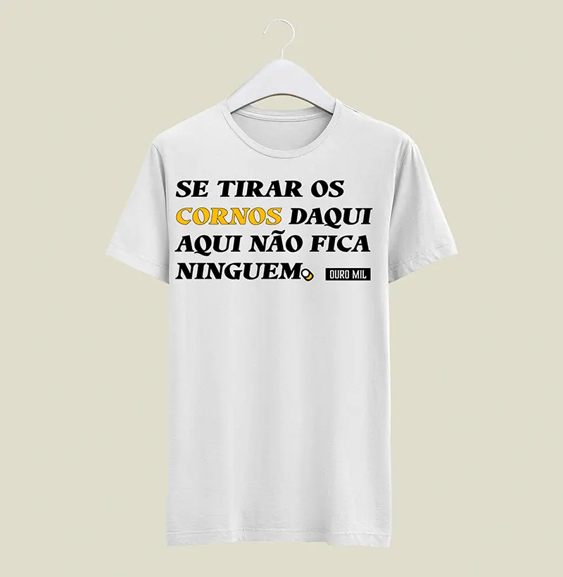 CAMISETAS ESTAMPADA FRASE CORNO