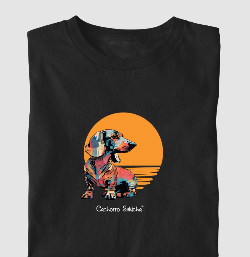 Camiseta Cachorro Salsicha - original art 2