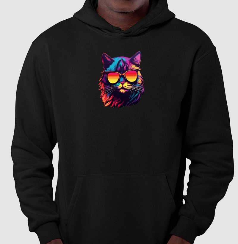 Cat with the glass II - Moletom Hoodie