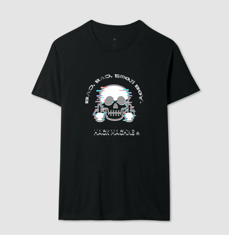 Camiseta Bad/Good Guy Emoji Skull Glitch | Hack Machine™