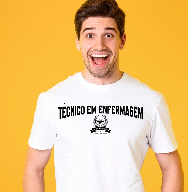Camiseta Técnico em Enfermagem Premium Conquista - masculina