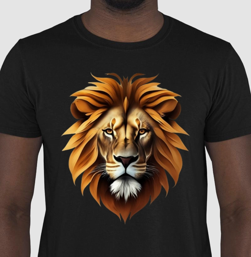 Camiseta Leão Juba Dourada 