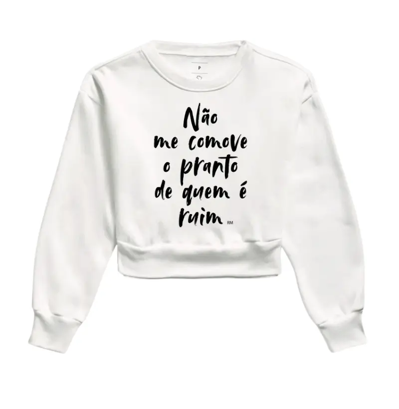 Moletom Cropped - Não me Comove