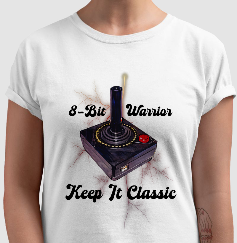 Camiseta 8-Bit Warrior Keep It Classic - Controlador Retro