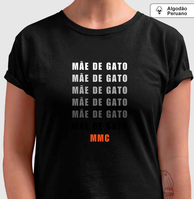 Camiseta, Algodão Peruano, Mãe de Gato