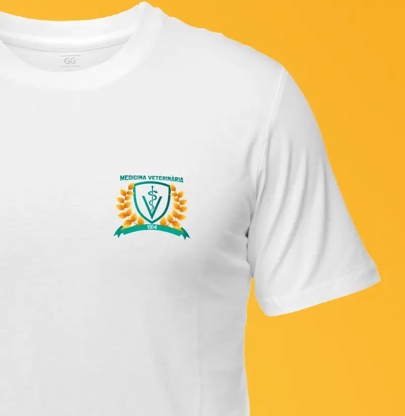 Camiseta Medicina Veterinária Símbolo no Peito - masculina