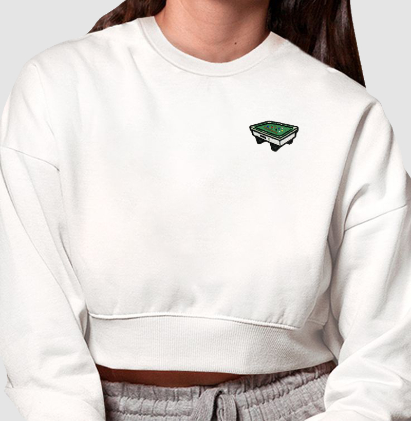 CROPPED MOLETOM MESA DE SINUCA