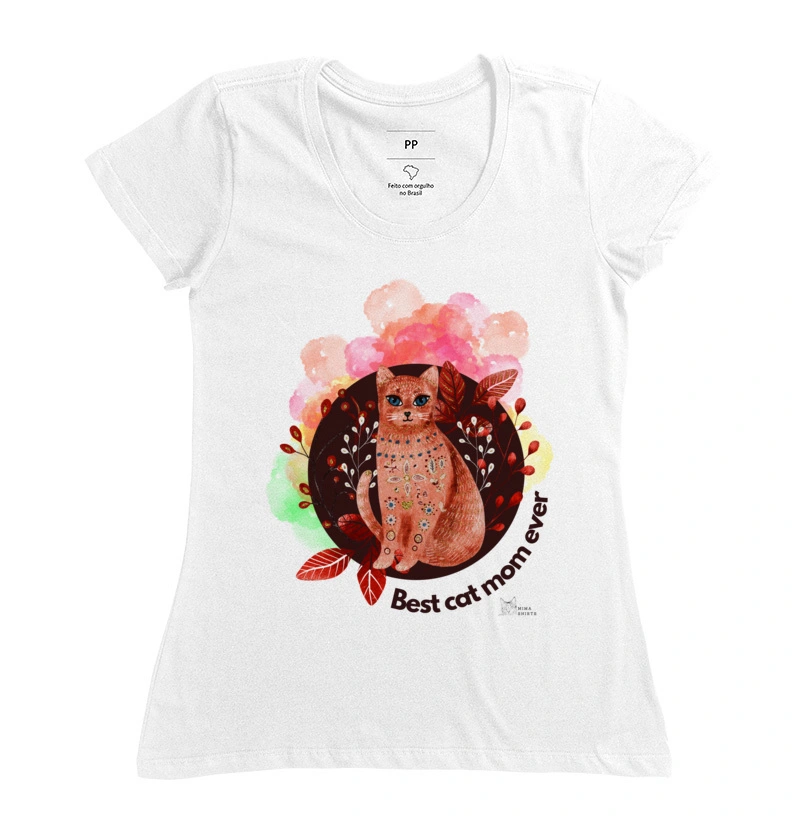  Camiseta "Best cat mom ever"