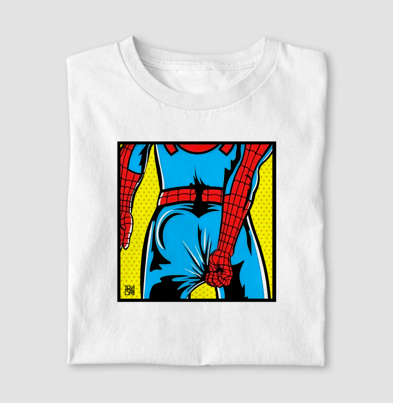 Spider Man pulling underwear