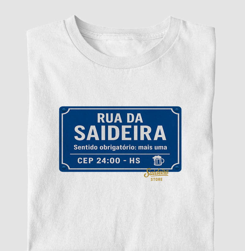 camiseta retro rua da saideira