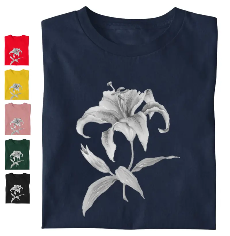 Lírio em preto e branco