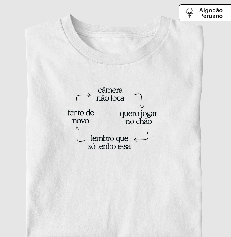 Viajando com minha câmera velhinha - Algodão premium peruano