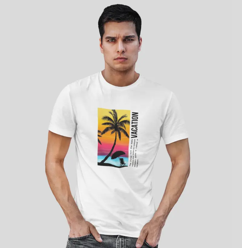 Camiseta Branca Vacation