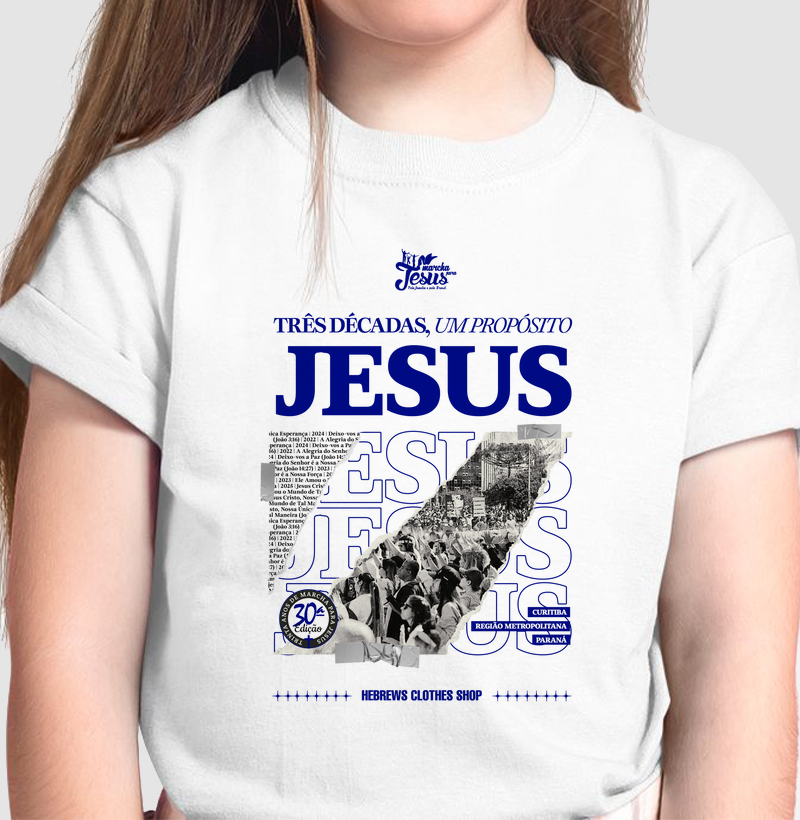 Camiseta INFANTIL Comemorativa – 30 Anos da Marcha para Jesus