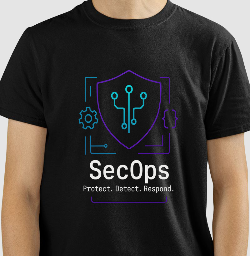 Camiseta SecOps – A Linha de Frente da Segurança Digital