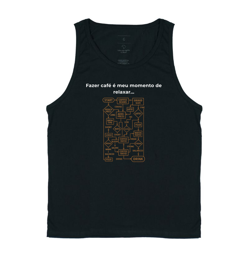 Camiseta Café - Fazer café é meu momento de relaxar.