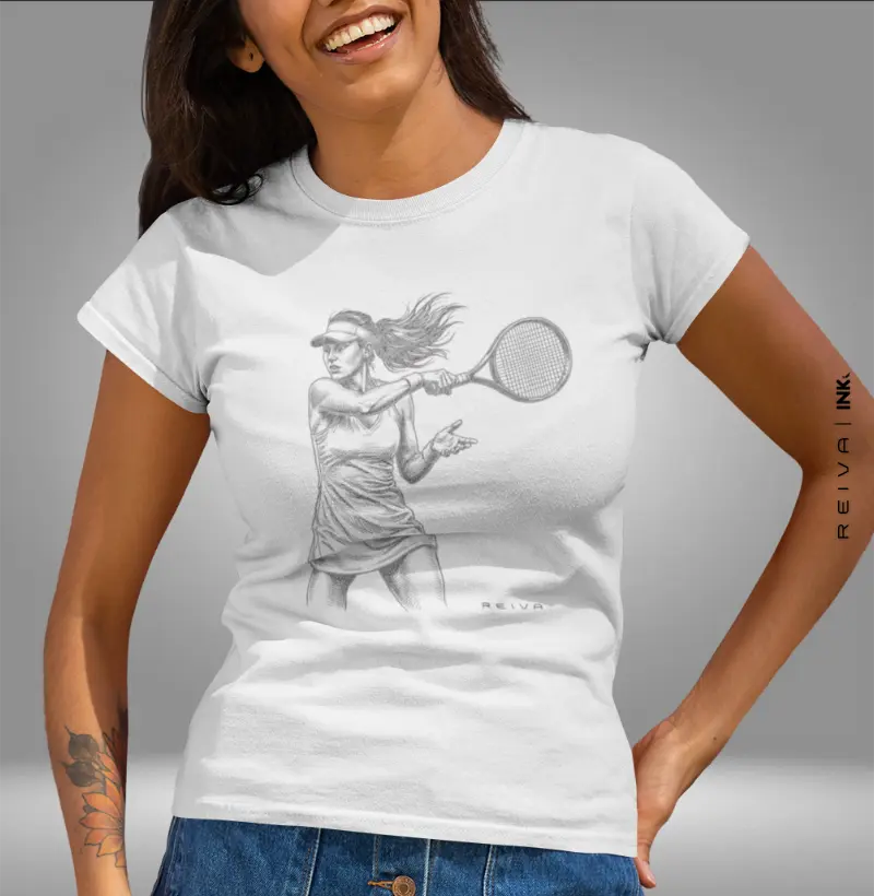 Camiseta de Tênis: The Forehand Sketch