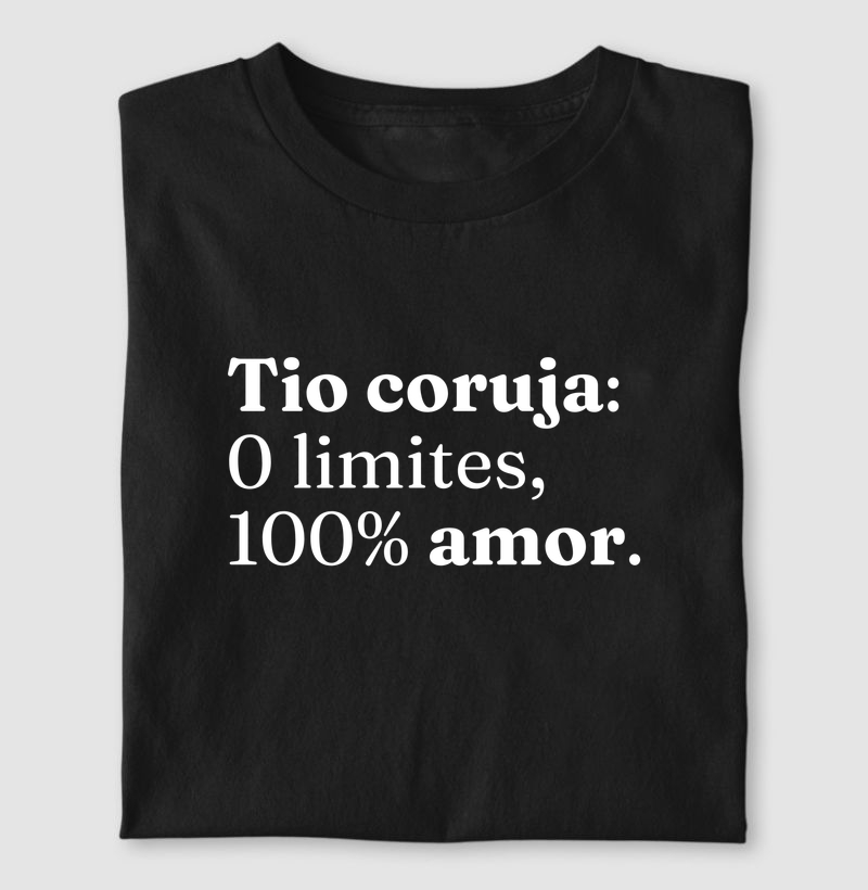 Tio coruja:  0 limites,  100% amor.