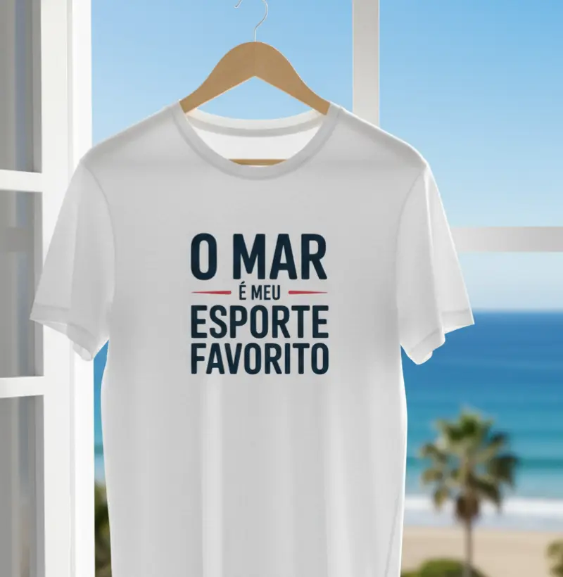 O Mar é meu esporte favorito - Algodão 30.1 