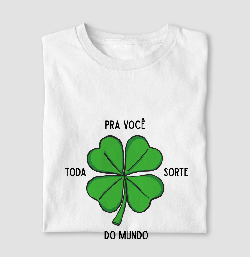 Camiseta Trevo de Quatro Folhas — Sorte, Leveza e Boas Vibrações