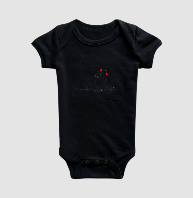 Camiseta Miau Bate coração