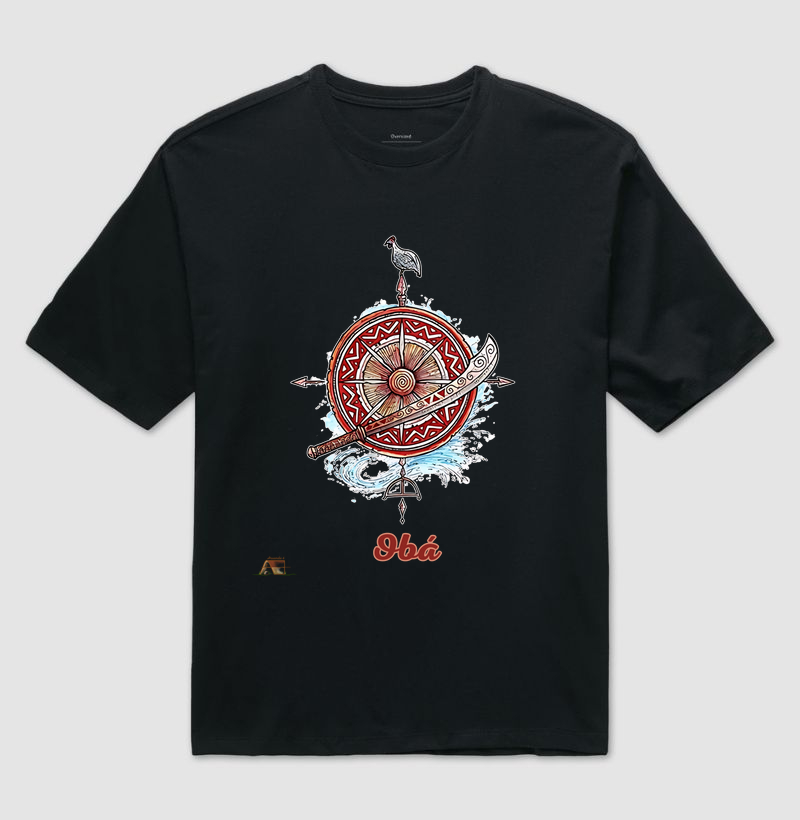 Camiseta Aruanda ê Armas de Obá Poder Feminino em Cada Traço