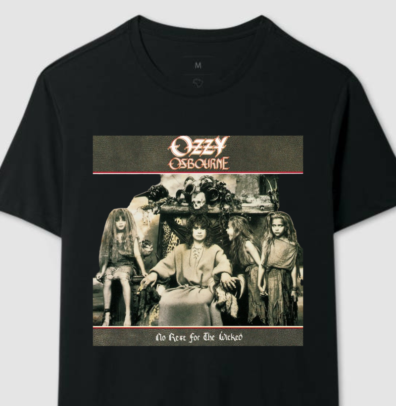 Camiseta Ozzy Osbourne — No Rest for the Wicked