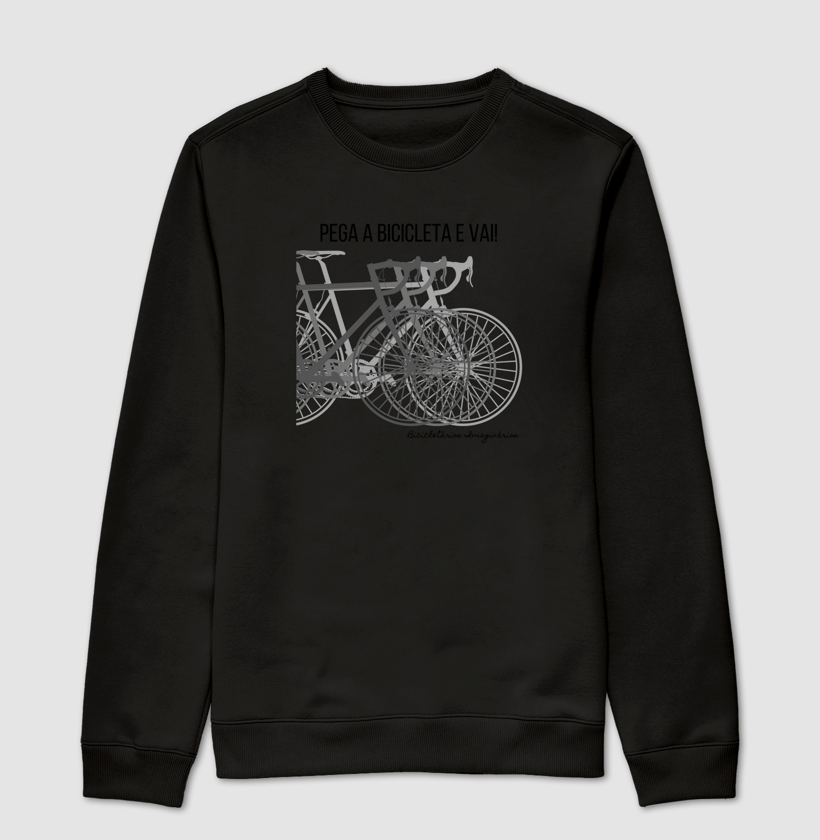 pega a BICICLETA e VAI! estampa cinza
