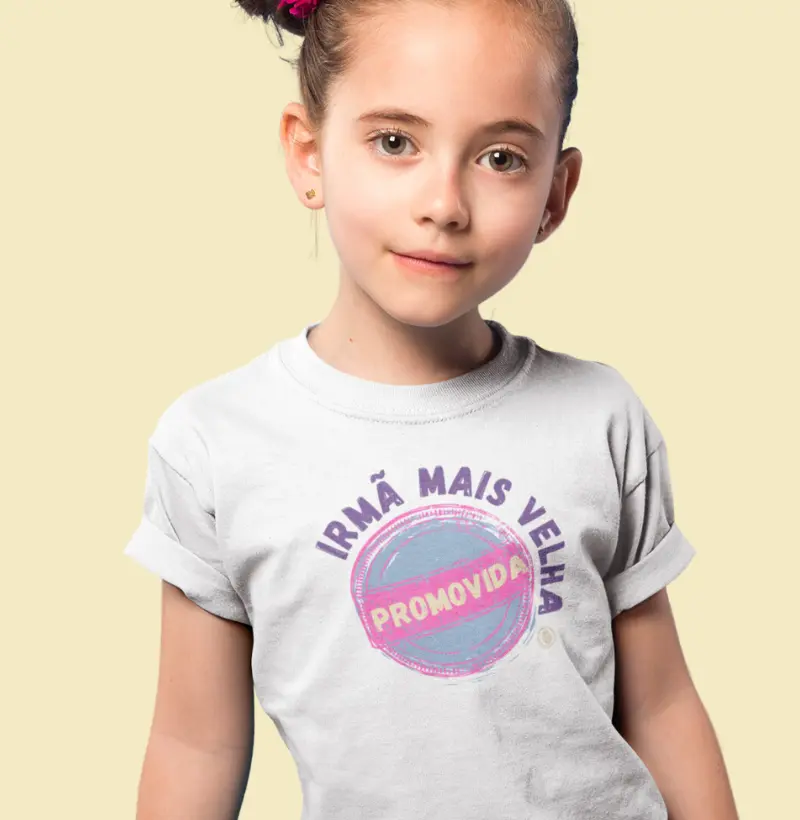 Camiseta Infantil | Promovida - irmã mais velha
