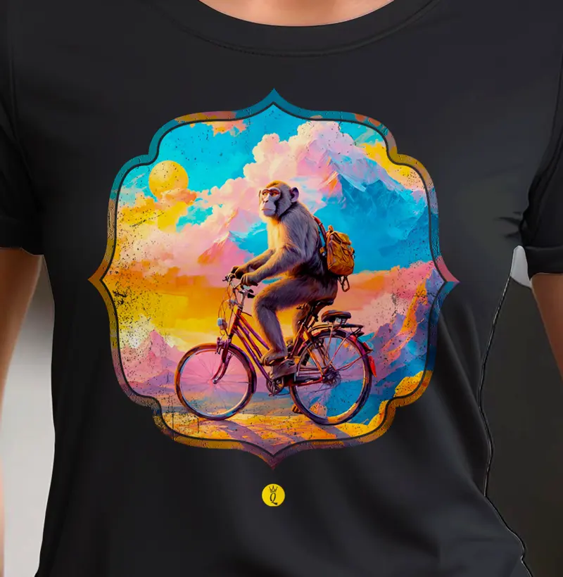 Macaco pedalando ai