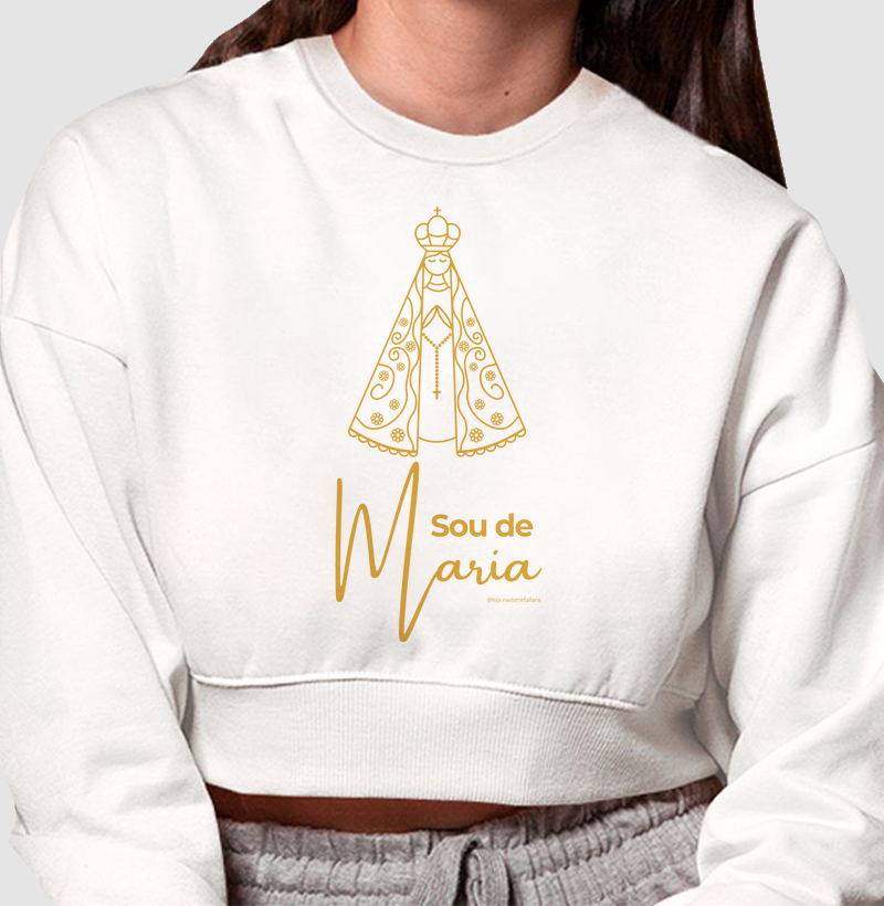 Moletom Cropped Sou de Maria