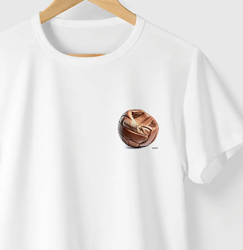 Camiseta  BOLA MURCHA - BRANCA - (100% Algodão)