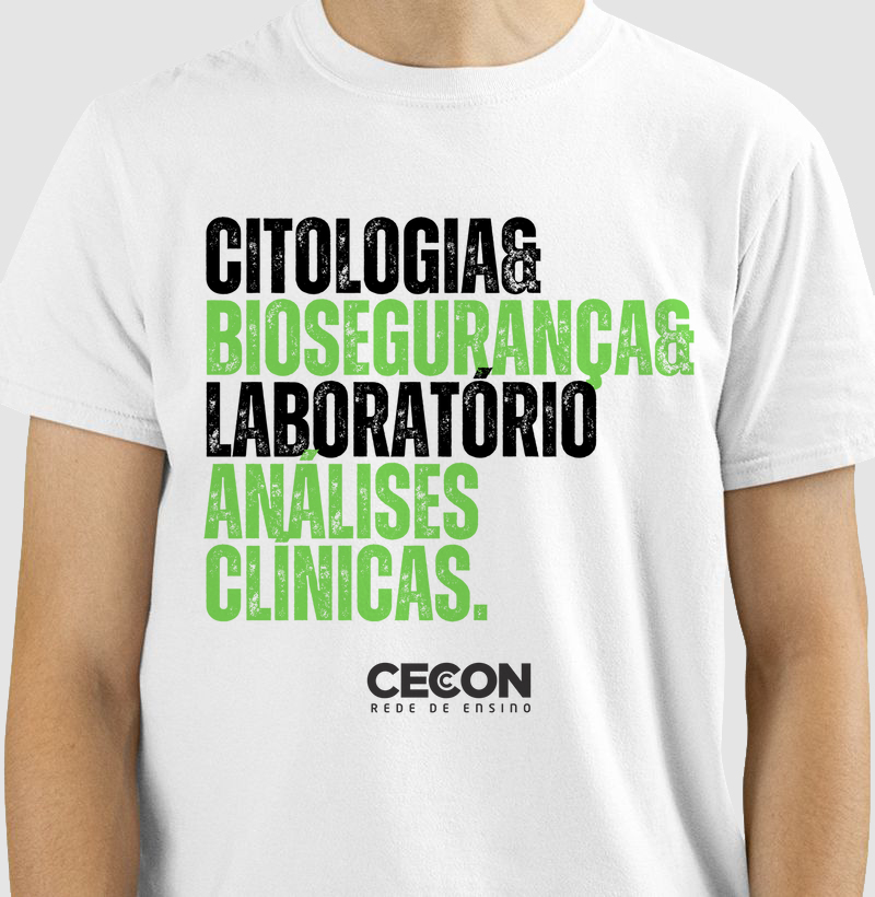 Camisa laboratorio e analises clinicas